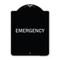 Signmission Designer Series Sign Emergency, Black & Silver Heavy-Gauge Aluminum Sign, 24" x 18", BS-1824-24107 A-DES-BS-1824-24107 - alternate 1